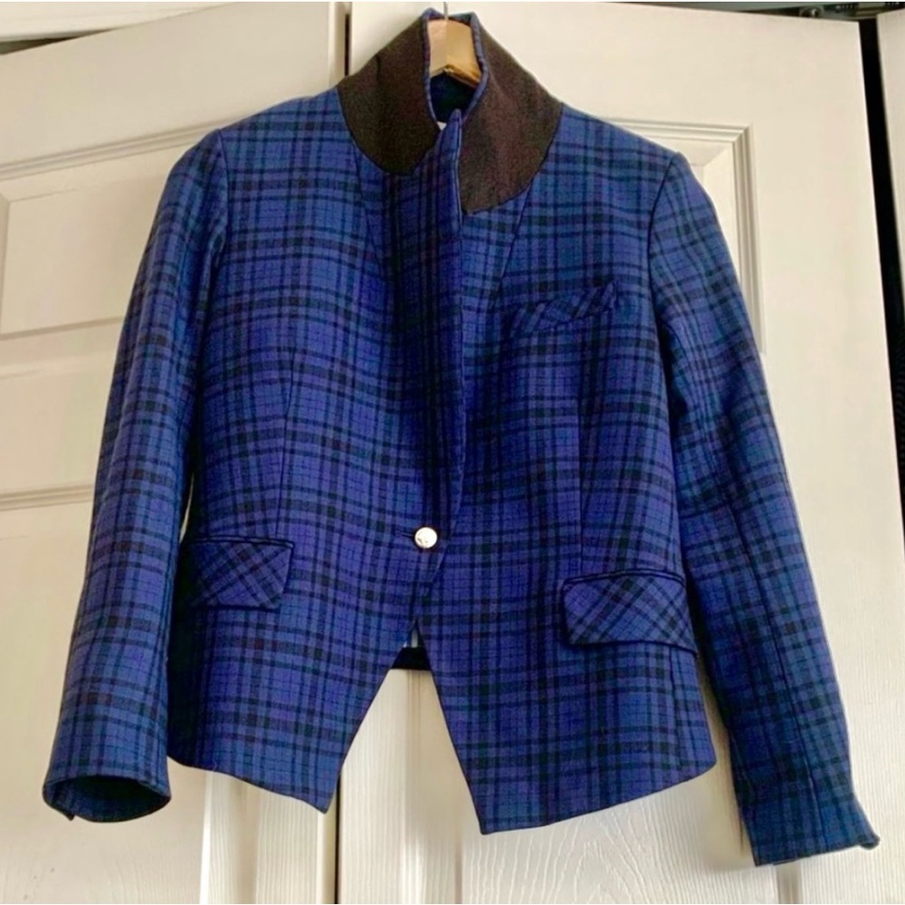 VERONICA BEARD  blue plaid blazer